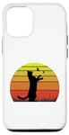 Coque pour iPhone 12/12 Pro T-shirt rétro chat et papillons