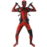 Deadpool Cosplay Kostym Barn Vuxen Anime Superhjälte Cosplay Dödsväktare Anime Vuxen Service Leotard Hattar Tillbehör Anime - WELLNGS 3 PCS 3 PCS 2XL