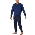 Schiesser Comfort Essentials Long Pyjamas Marine bomull 56 Herre