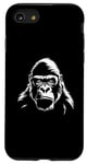 Coque pour iPhone SE (2020) / 7 / 8 Gorilla Silhouette, Gorilla, Dos argenté, Homme, Femme