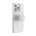 PopSockets: PopCase compatible avec MagSafe - Coque pour iPhone 13 Pro avec un Support PopGrip Slide Repositionnable et une Poignée avec Top interchangeable - Clear