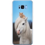 Samsung Galaxy S8+ Läpinäkyvä Puhelinkotelo Katt och Häst