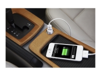 PNY - Batteriladdare för bil - 2.4 A (USB) - vit