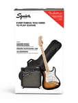 Fender Squier Sonic Stratocaster Electric Guitar Pack, 2-Color Sunburst (NEW)