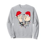 Laurel & Hardy Comic Comedy Duo Christmas Hats Sweatshirt