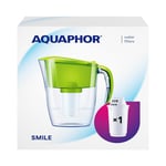 AQUAPHOR Water Filter Jug Smile, Space-Saving, Lightweight Fridge Door Fit 2.9L