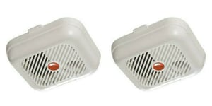 2 X Ei Kitemarked Smoke Detector Fire Alarm Ionisation Batteries Included Ei100b