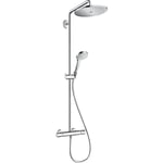 Hansgrohe - Colonne de douche thermostatique Croma Select s 280 EcoSmart chromé + tablette AddStoris - Chromé