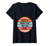 Womens Music Magic That You Can Hear Musician Artist Song-writer V-Neck T-Shirt