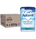 Aptamil Anti-Reflux Baby Milk Powder Formula, from Birth, 800g (Pack of 4)