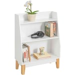 Sobuy - KMB47-W Bibliothèque Étagère à Livres Étagère de Rangement pour Livres et Jouets Enfant, Porte-revues avec 3 étagères