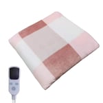 N\C Electric Heated Blanket, 60X80cm Double-Layer Flannel Fleece Heated Throw Blanket Machine Washable Detachable Fast Heating with 3 Heating Levels & Timer Auto Off Overheating Protection