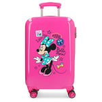 Disney Enjoy Minnie Valise Trolley Cabine Rose 34x55x20 cms Rigide ABS Serrure à combinaison 34L 2,6Kgs 4 roues doubles Bagage à main