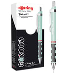 rOtring Tikky Pastel Mechanical Pencils | HB 0.7 mm | Opal Blue | with Comfort Rubber Grips | 12 Count