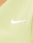 Nike W NK Miler Top Vneck T-Shirt Femme, Limelight/(Reflective Silv), FR : M (Taille Fabricant : M)