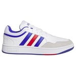 adidas Men's Hoops 3.0 Shoes, Cloud White/Lucid Blue/Better Scarlet, 8.5 UK