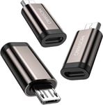 USB - C vers Micro Adaptateur (Pack de 3) USB Type C Femelle vers Micro Adaptateur, C vers Micro Adaptateur pour Samsung Galaxy S7 Edge, S6, S6 Edge