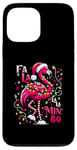 Coque pour iPhone 13 Pro Max Fa LaLa Mingo Flamingo Sapin de Noël Tropical Christmas Lights