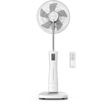 Newlux - Ventilateur brumisateur oscillant Mist W500 75W 3 vitesses H125cm Blanc - Blanc