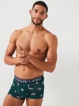 Polo Ralph Lauren P Print Stretch Cotton Trunks - Dark Green, Dark Green, Size S, Men