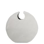 Vase Rond de Table en aluminium Blanc 31 x 7 x 32 cm