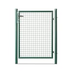 Portillon grillagé en acier galvanisé maille 50 x 50 passage l 1m x H1m75 Vert