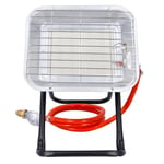 Portable Gas Heater 4.5 kW Piezo Ignition Calor Gas Heater With Heating Area 20-60 sqm, Adjustable Heating, 150cm Hose, 37mbar Pressure Regulator, Free-Standing Propane Heater TOUGH MASTER