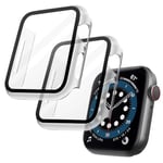 OFFCUP 2pcs PC Coque Compatible avec Apple Watch Serie 9 8 7, 45mm Protection Écran Case Ultra Mince Verre Trempé Transparent pour iWatch Series 9 8 7