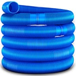 tillvex Tuyau de piscine 12m / 32mm | Flexible avec manchons pour bassin | Tuyau solaire pour piscines et bassins | Tuyau d'aspiration | Tuyau pour pompe | Tuyau d'arrosage flexible