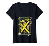 Womens Vintage Sci-Fi Horror Doctor X V-Neck T-Shirt