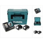 Power Source Kit Li 18V + 2x Batteries BL1850B 5,0Ah + Chargeur DC18RC ( 197624-2 ) + c offret Makpac - Makita