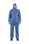 Ansell AlphaTec 1500 Model 138, Combinaison de Travail Jetable, Protection Chimique Type 5/6, Tenue Intégrale et Déperlante, Bricolage et Peinture, Homme Femme, Bleu, Taille 3XL (1 Pièce)