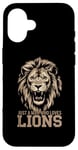 Coque pour iPhone 16 Visage de lion drôle Meme Lions Citations Just A Man Who Loves Lions