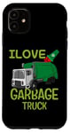 Coque pour iPhone 11 Love Camion poubelle de recyclage pour enfants et adultes