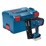 Bosch Professional 18V System cloueur à bois sans-fil GNH 18V-64-2 M (modes coup par coup/rafale, clous utilisables : 32-64 mm, 16 ga (1,6 mm), inclinaison du chargeur 20°, sans batterie, L-BOXX)