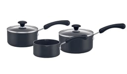 Prestige Easy Clean 3 Piece Pan Set Non Induction Aluminium Black