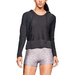 Under Armour UNDKU Women UA Vanish Seamless Hoody Warm-up Top - Jet Gray/Black/Metallic Silver (010), XL