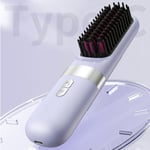 Hair Straightening Brush Negative Ion Hair Straightener Brush Curling Straight