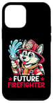 Coque pour iPhone 12 mini Dessin animé Husky Chien Pompier Future Pompier