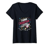 Womens Positive For Motivational Kindness - Positive Message V-Neck T-Shirt