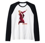 Anchorman Ron Burgundy Thumbs Up Action Jump Raglan Baseball Tee