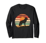 Vintage Jackal 70s 80s Vintage Retro Sunset Jackal Long Sleeve T-Shirt