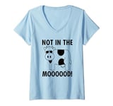 Womens Not In The Mood - Funny Cow Lover V-Neck T-Shirt