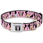 Buckle Down Dybn Minnie Mouse Visage Complet Couleur Rose à Pois/Noir Collier de Chien