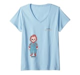 Womens Chucky He’s My Chucky Matching Couple V-Neck T-Shirt