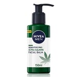 NIVEA MEN Sensitive Pro Baume visage ultra apaisant (150 ml), baume après-rasage enrichi en huile de graines de chanvre et vitamine E pour un soin du visage minimisant le stress