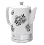 Bouilloire électrique en céramique BELLA 1,5 L, floral noir