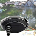 Le Poisson Qui Jardine - Pompe Bassin 3500 l/h De Qualité, Pour Bassins De Jardin De 3000 l - Noir