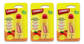 Carmex Moisturising Lip Balm Peach and Mango SPF15 10g X 3