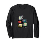 MTV Multiple TV Screens Classic Logo Design Long Sleeve T-Shirt